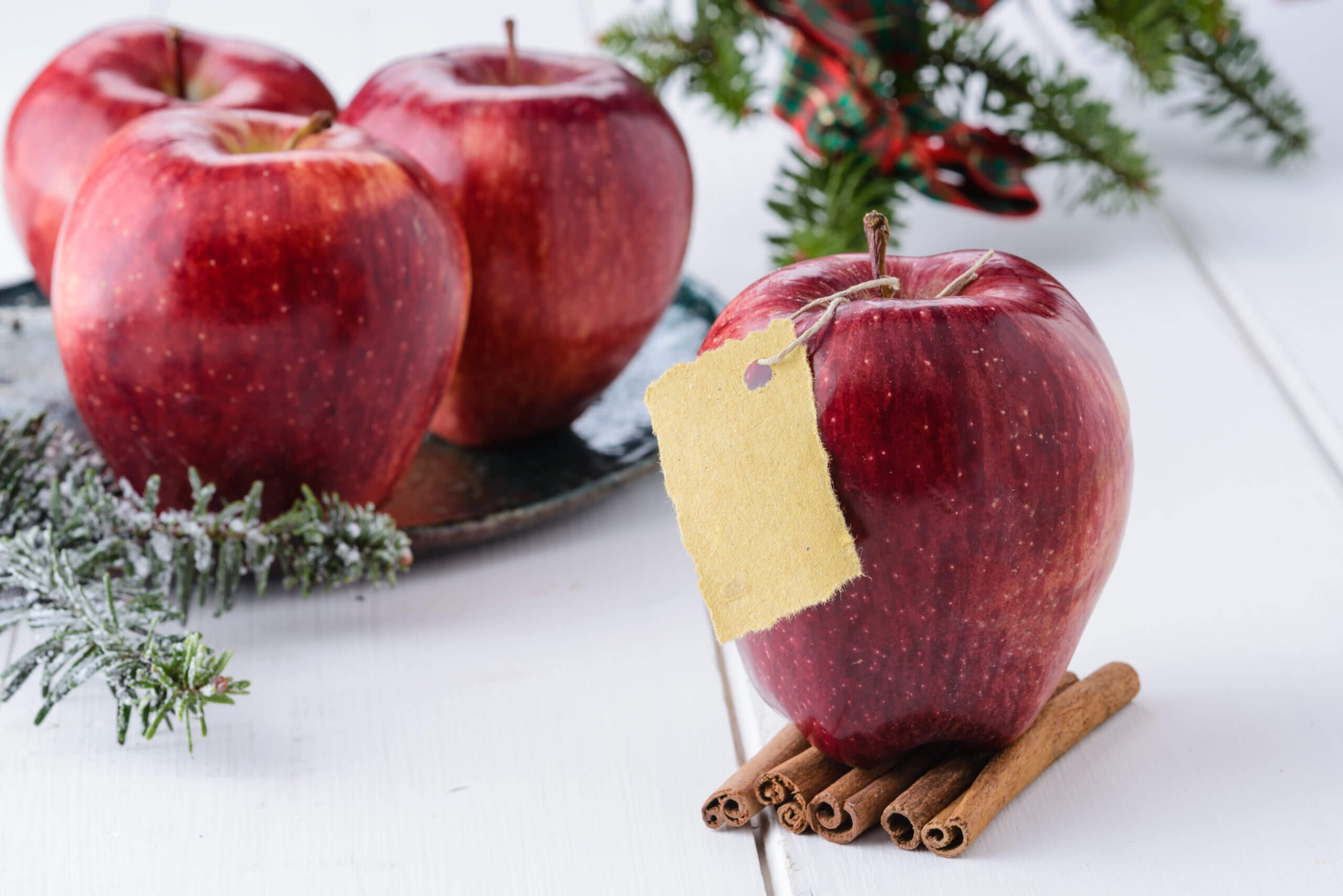 festive apple placeholder for Christmas and the holidays